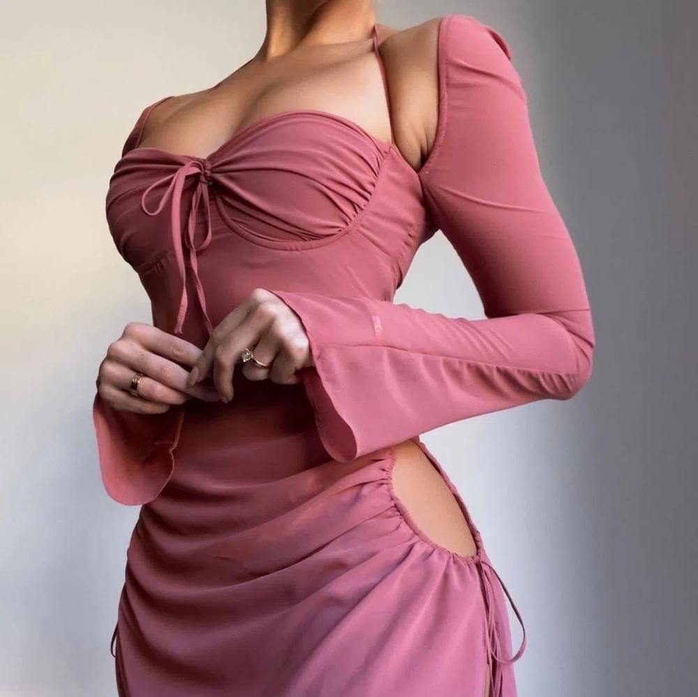 House of CB Baby Chiffon Cut out Halter Dress